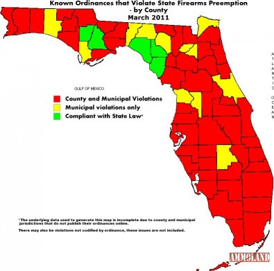 Florida Firearms Preemption Violations March 2011 Florida Firearms Preemption Violations March 2011