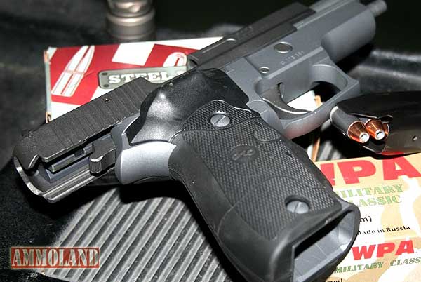 Sig Sauer P226 Pistol with a Crimson Trace LaserGrip