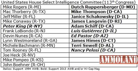 2013 US House Select Intelligence Committee