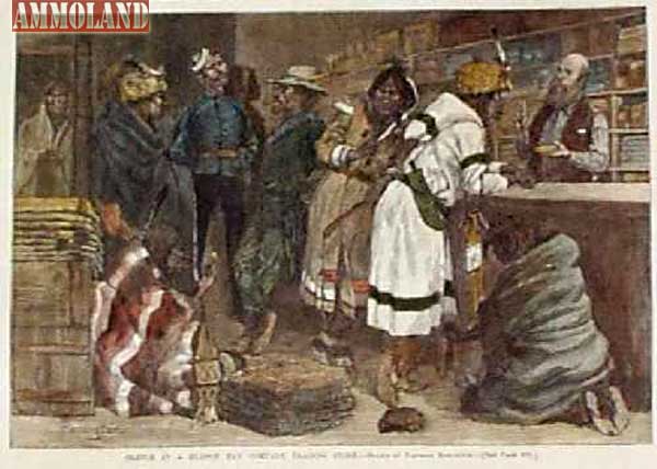 Frederick Remington engraving illustrating Hudson Bay posts Frederick Remington engraving illustrating Hudson Bay posts