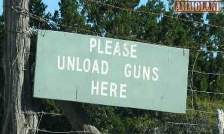 Unload Guns Sign Unload Guns Sign