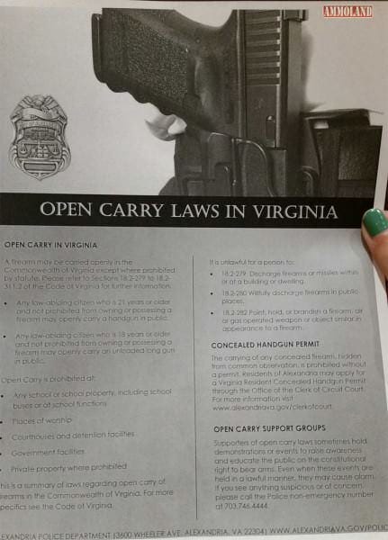 Alexandria Virginia PD Targeting Gun Owners