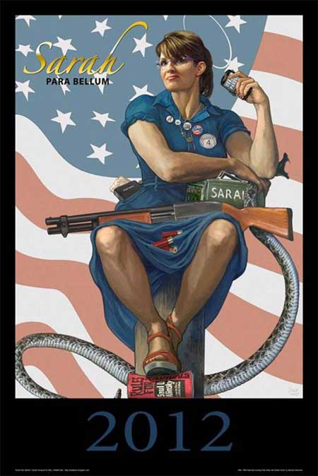 Sarah Palin Immortalized With Remington 870 Pump