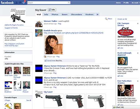 SIG SAUER Announces Official Facebook Fan Page