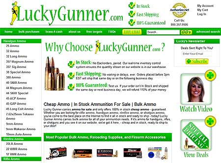 LuckyGunner.com Launches New Home Page