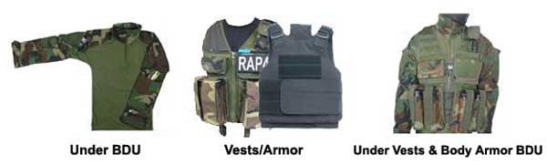 Under Vests, Body Armor BDU, RAP4