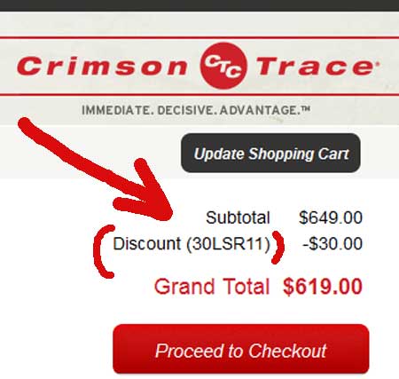 Crimson Trace Tips Off AmmoLand Readers On Free Ammo & Discount Code