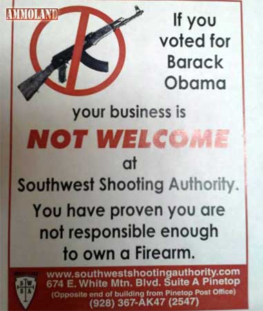 Obama Voters Not Welcome Ad