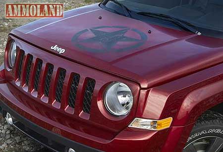 Jeep's Patriot Freedom Edition is being offered in red, white or blue paint colors and includes military-inspired hood design as well. 