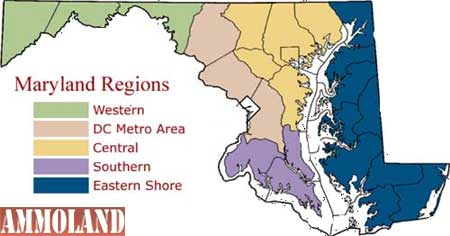 MD Elk Map: Proposed Elk Reintroduction Counties in Western Maryland (shown in green)