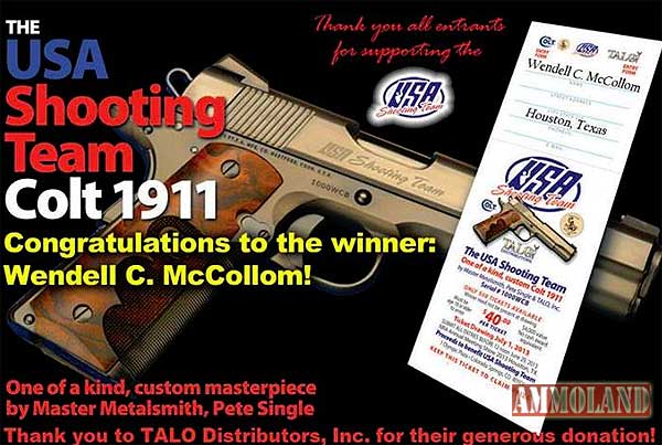 USA Shooting Team, Colt, Talo Distributors and Pete Single custom Wiley Clapp Government 1911