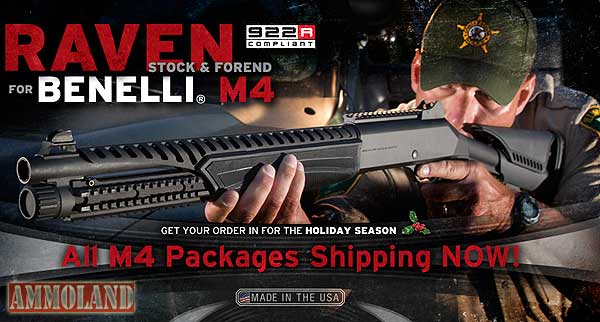 Ati Gun Stocks Now Shipping Raven Packages For The Benelli M4 Shotgun