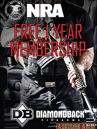 Free 1-Year NRA Membership With Any Diamondback Firearm Purchase