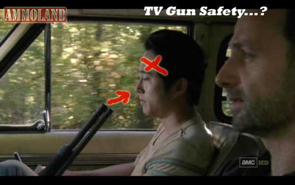 Walking Dead Gun Safety...NOT