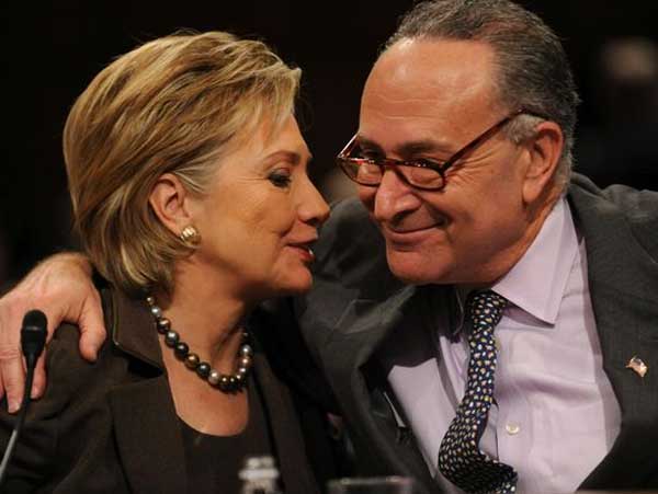 Chuck Schumer and Hillary Clinton