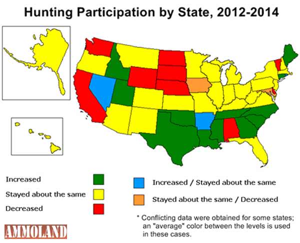 Hunting State Participation Map 2012-2014