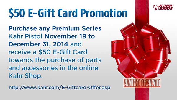 Kahr Arms $50 E-Giftcard Promo