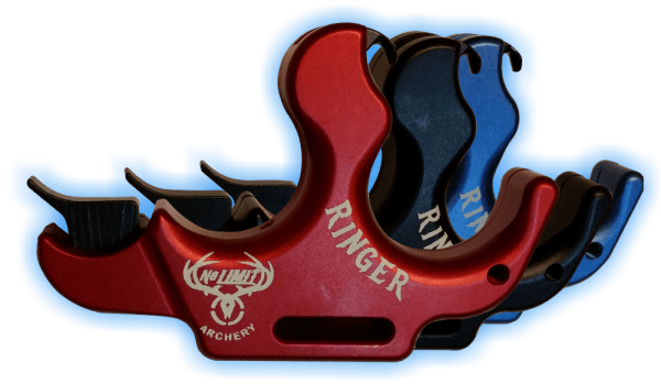 No Limit Archery Ringer Release in Red, Black and Blue 