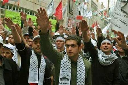 Palestinians Salute Hamas