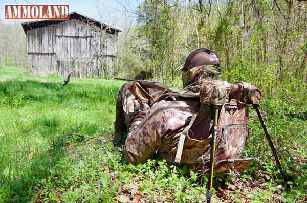 Tenzing’s unique TZ TP14 Turkey Pack allows turkey hunters to set up anywhere and remain comfortably motionless while working birds – without the need for a tree or stump to lean against.