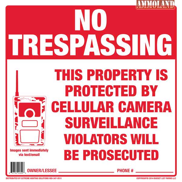 Extreme Hunting Solutions No Trespassing Sign