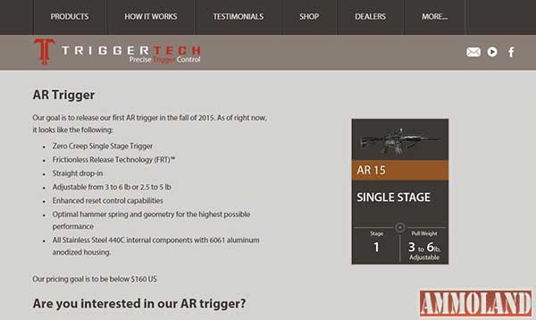 TriggerTech AR-15 Frictionless Trigger