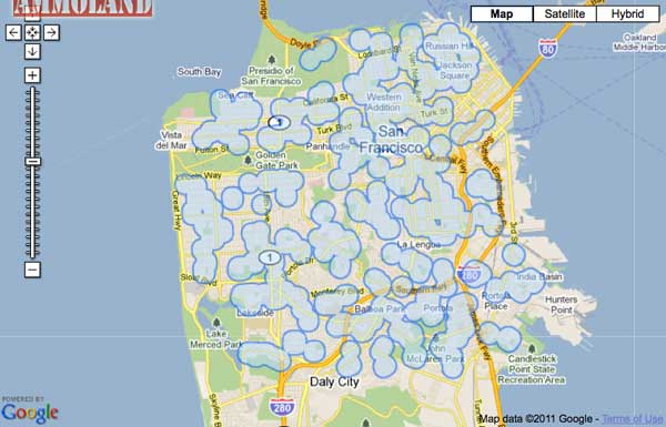 San Francisco Gun Free School Zone Map