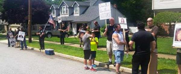 2015 Steve Sweeney Home Protest Street View