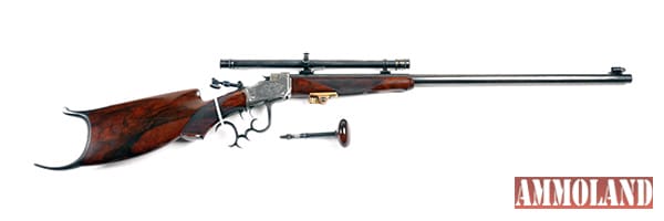 Winchester Pope custom high-wall single-shot rifle, Serial No. 17. Sold for $14,200. Morphy Auctions image