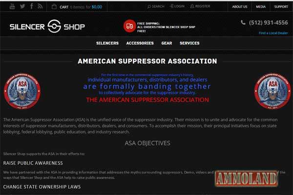 Silencer Shop & SilencerCo Add American Suppressor Association Donation To Websites