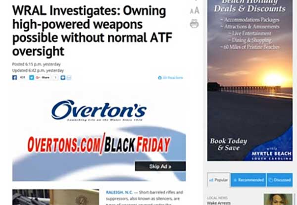 Overton's Bankrolls Anti-Gun Hit Piece