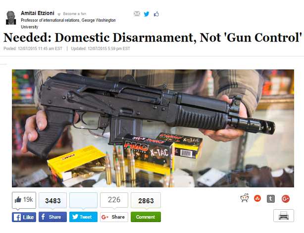 HuffPo Calls for Total Ban on Guns