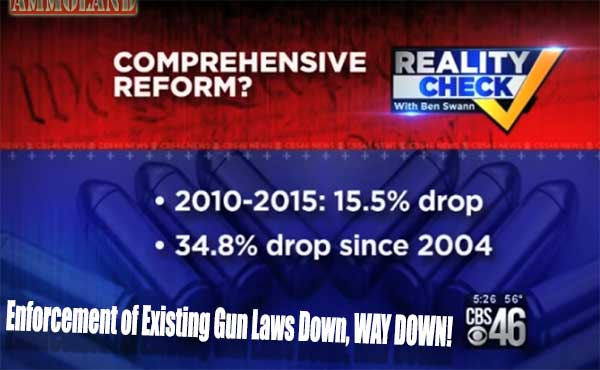 Enforcement of Existing Gun Laws Down, WAY DOWN!