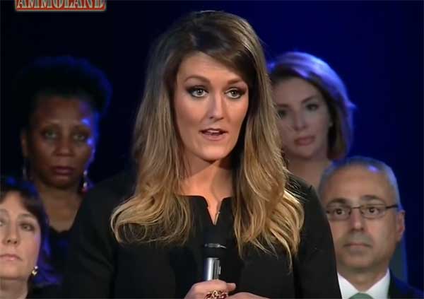 Kimberly Corban at Obama / CNN's Town hall lecture on the evils of guns.