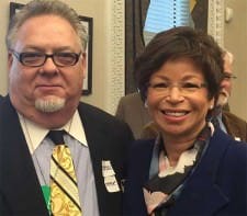 Mark Carman at the White House with Senior Advisor Valerie Jarrett. 11/17/2015.