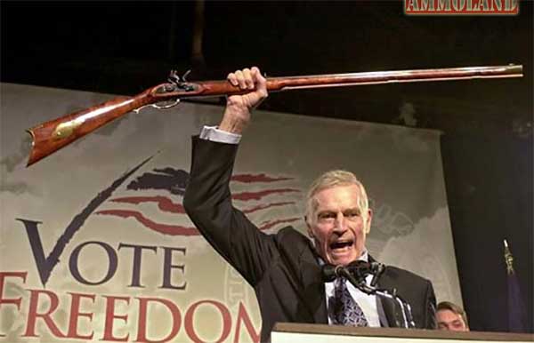 Charlton Heston, “From my cold dead hands!”