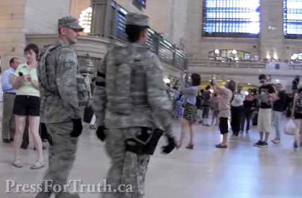 Military Presence At Penn Central Station