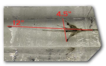 Figure 2 Civil Defense 45 ACP shot at ballistic gel at 3 yards.