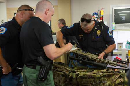 Cobb County Police Department inspecting their new Bergara Rifles