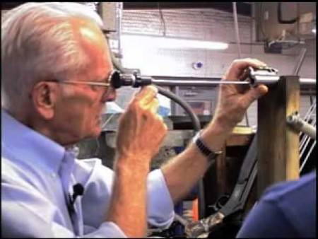 Ed Shilen inspecting a Bergara Barrel.