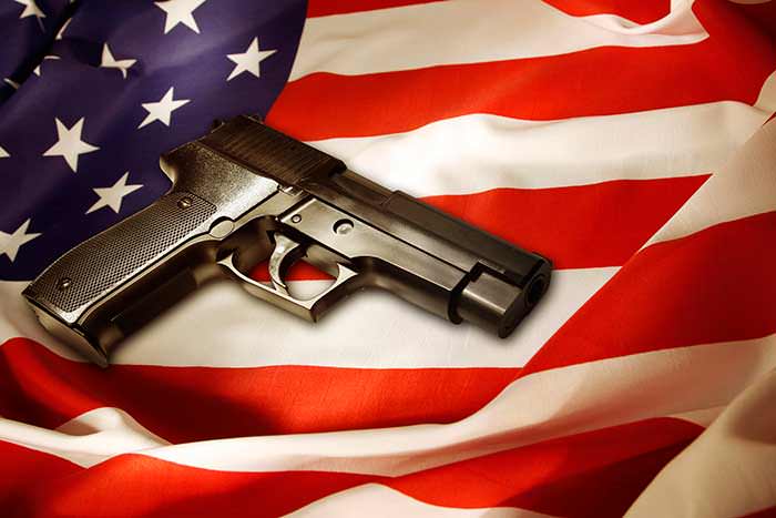 Handgun American Flag Red White Blue