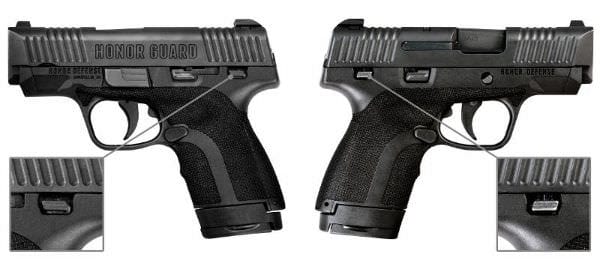 Honor Defense - Honor Guard line of single stack 9mm pistols