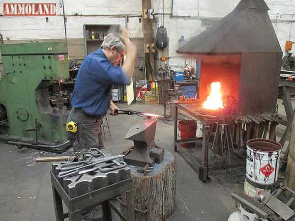 Milwaukee Master Blacksmith Mr. Schweizer at work.