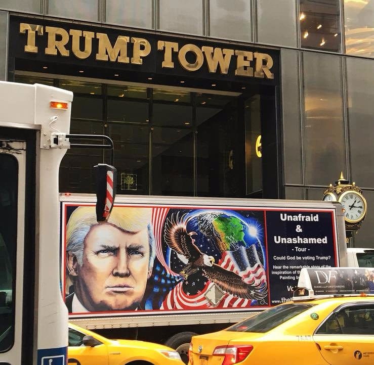 Julian Raven's "Unafraid & Unashamed" at Trump Tower