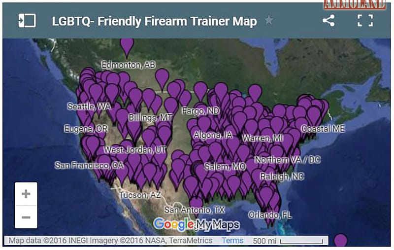 LGBTQ Firearm Trainer Map