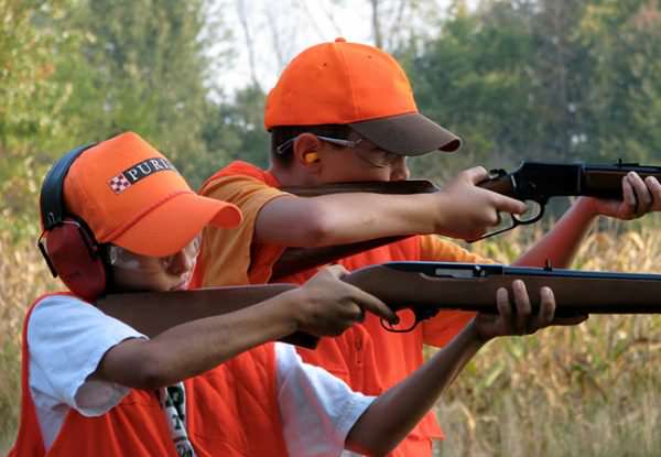 Young Hunters Shooting 