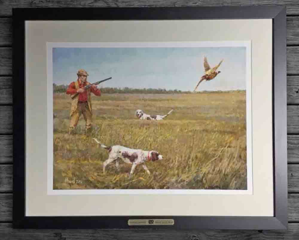 Western Artist Frank Hagel Celebrates TruckVault's 20th Anniversary With Commemorative Painting "Pheasant Hunter"