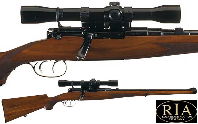 1960 Print Ad of Mannlicher Schoenauer Carbine Rifle w Kahles Scope