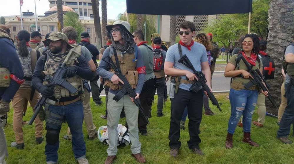 Trump Protestors at Arizona State Capitol