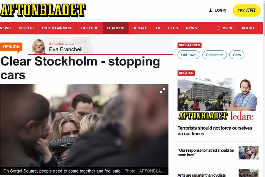 Aftonbladet wants to Ban Cars